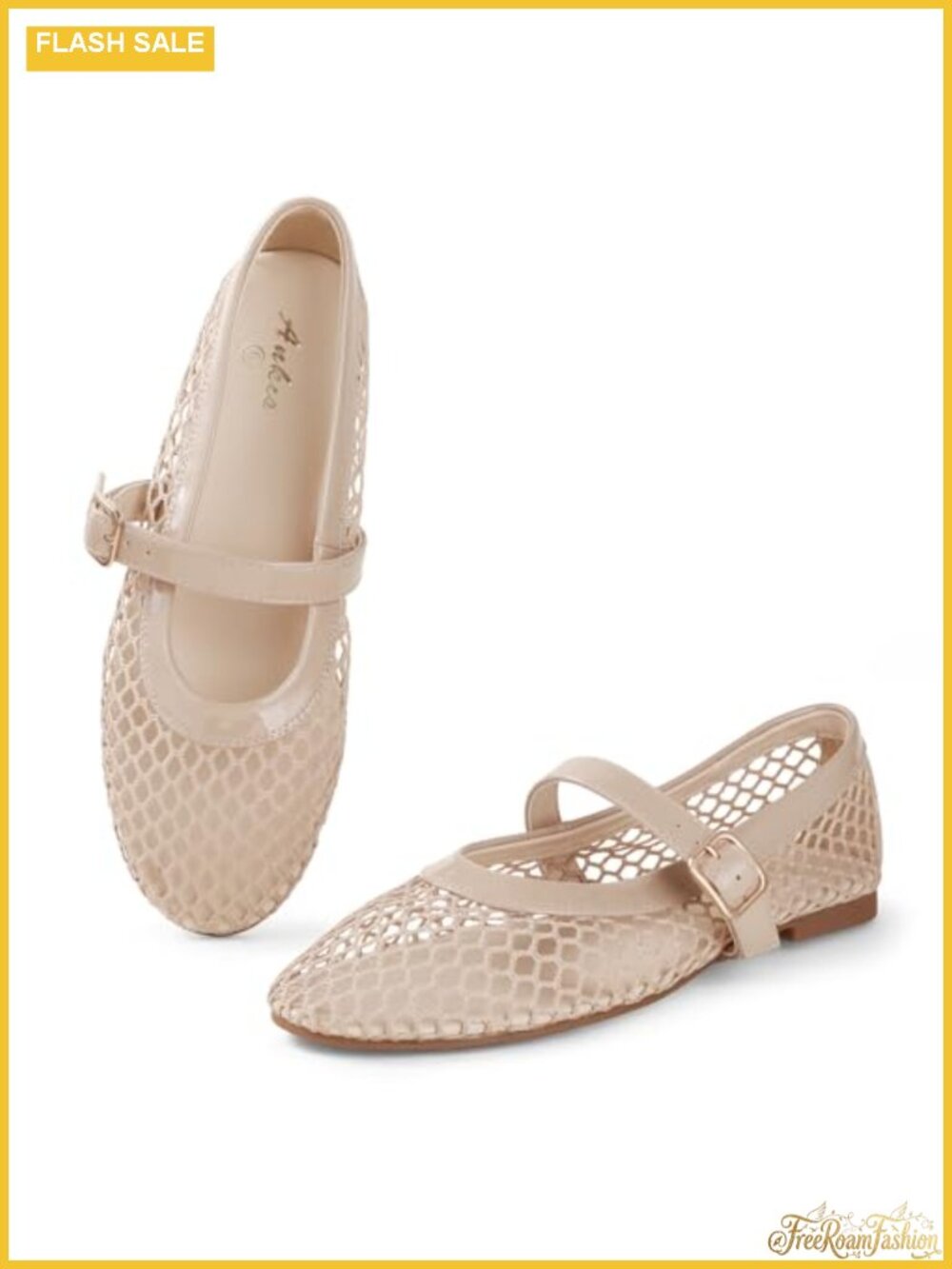 Mesh Mary Jane Ballet Flats